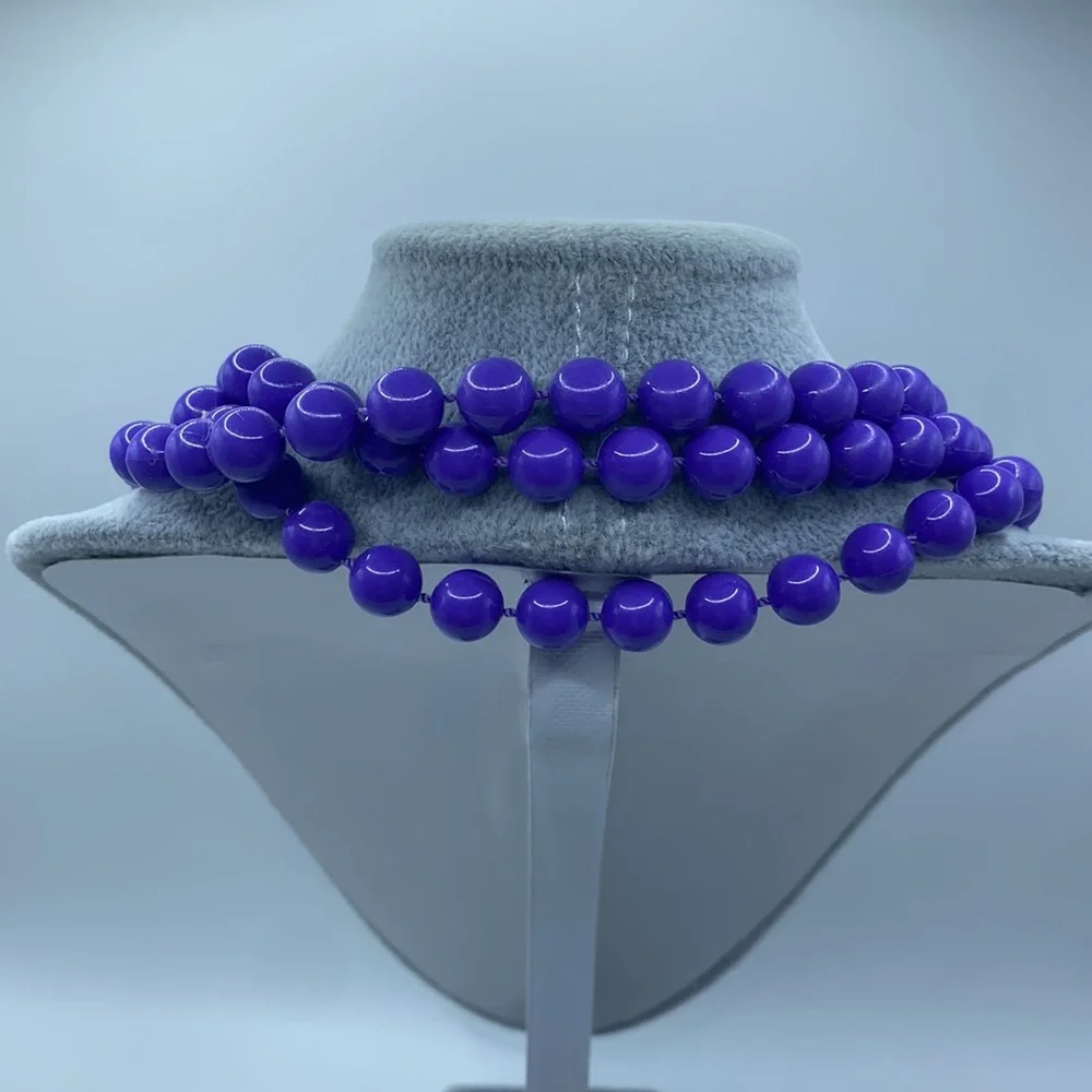 Long Purple Costume Necklace
